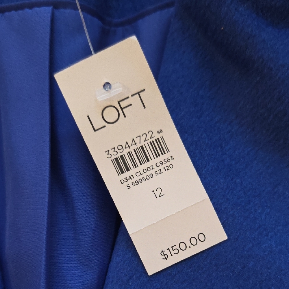 Women's Double-Breasted Blue Blazer Jacket - Picture 2 of 3
